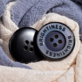 Custom 4 holes emboss logo resin button